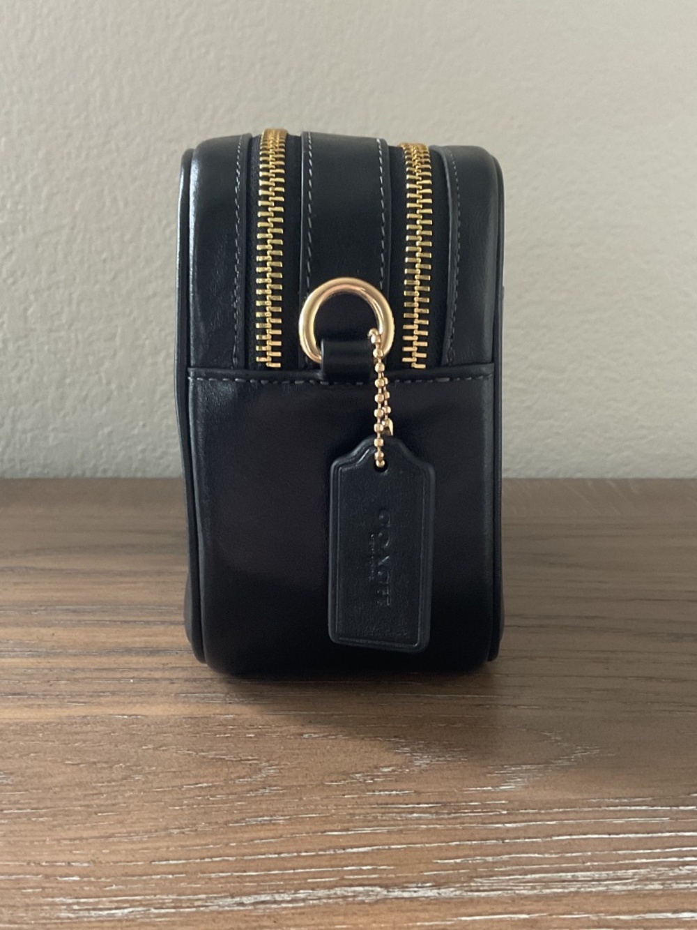 Coach Mini Carey Crossbody Bag CEA02 crinkle leather/Gold/Blackee - Picture 4 of 9